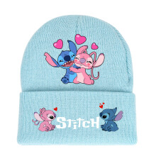 (StyleZ) Stitch Knitted Angel Winter Hat Unisex Rolled Outdoor Brim Design