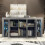 Creative Furniture Eden 164cm Sideboard LED with Dark Grey Gloss Doors - E115CR | 3 Doors, Glass Shelves, Cable Access, LED Lighting 7