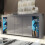 Creative Furniture Eden 164cm Sideboard LED with Dark Grey Gloss Doors - E115CR | 3 Doors, Glass Shelves, Cable Access, LED Lighting 11