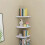 3pcs White Floating Corner Shelf Shelves Wall Book Storage Rack Bedroom Decor Unit 2