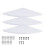3pcs White Floating Corner Shelf Shelves Wall Book Storage Rack Bedroom Decor Unit 7