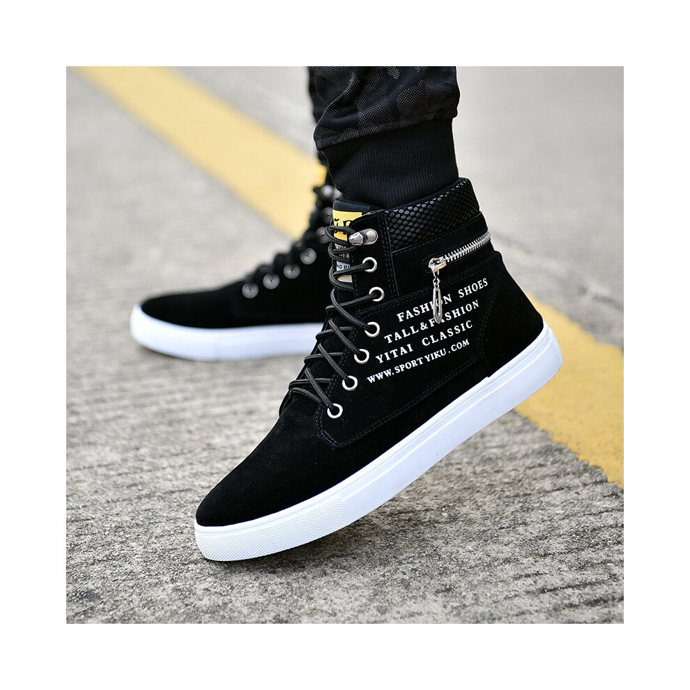 (Black, EU44) Mens Wide Fit Hiking Boot Walking Ankle Trail Trekking Trainers Size Shoes Sport
