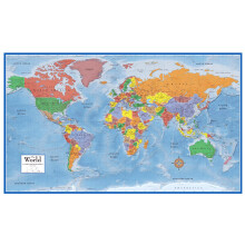 Swiftmaps World Premier Wall Map Poster Mural 24h x 36w Paper Rolled
