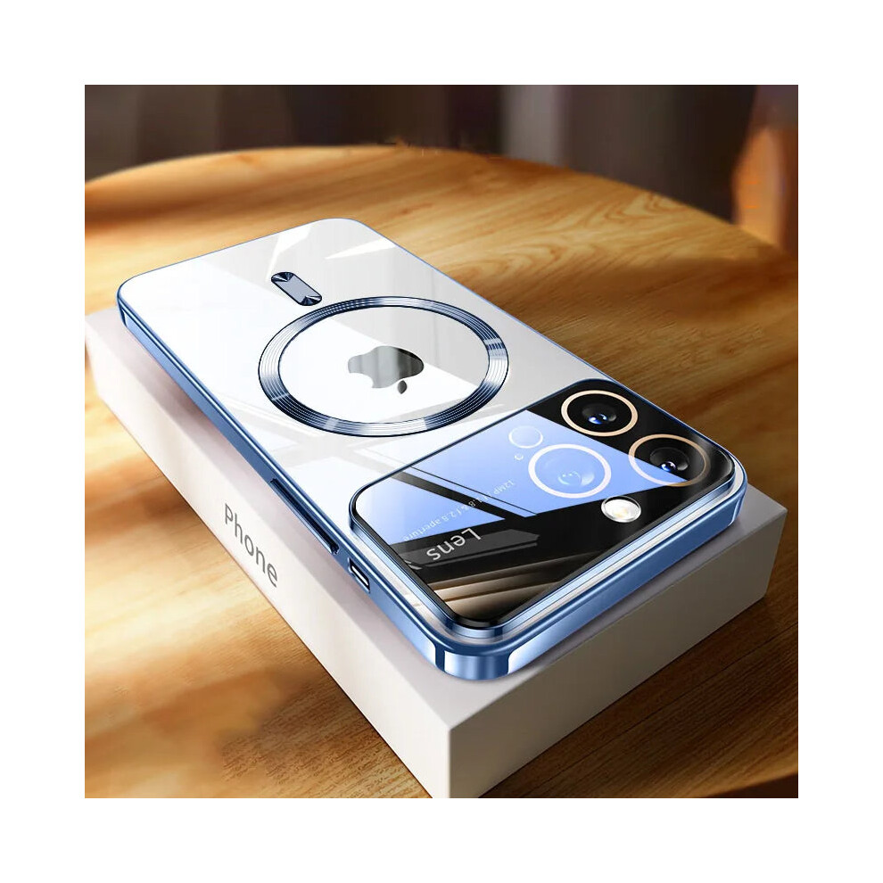 (, For Iphone 15 Pro Max) Magsafe Case For Iphone 15 14 13 12 Pro Max Lens Protector Blue 656263692218