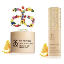 Arbonne RE9 Advanced NIGHT REPAIR CREAM 50ML+CORRECTIVE EYE CREAM 15ML