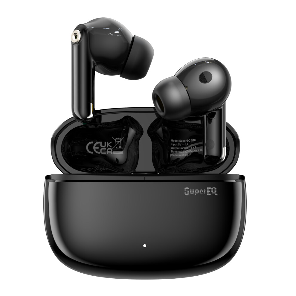 (Black) Oneodio Supereq S10 Anc Bluetooth 5.4 Wireless Earphones Tws Active Noise Cancelling Headphones Earbuds With Enc Mics Game Mode Black 6935158803347
