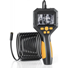 Industrial endoscope 1080P HD with IP68 waterproof camera 8 mm, 2.8" IPS screen, 5 m semi-rigid cable
