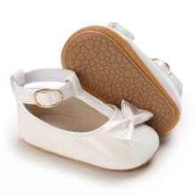 (13-18 Months, D83 White) Cute White Lace Baby Girl Princess shoes Baby Moccasins Moccs Shoes
