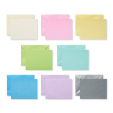 American Greetings Single Panel Blank Cards Bulk with Envelopes Pastel Colors (100-Count)