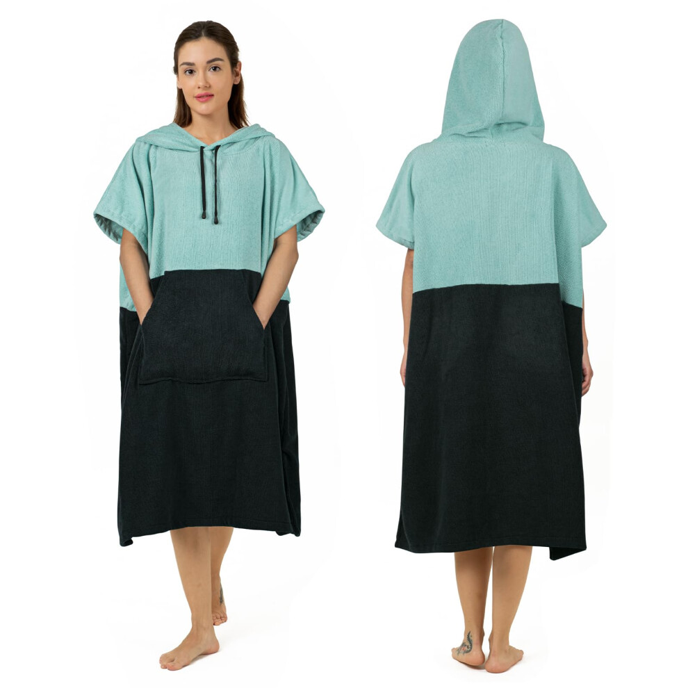 Poncho de surf Zingtto, peignoir extra large et    pais, pour homme et femme, avec capuche et poche, id   al pour la plage et la natation, 104 x 83 c