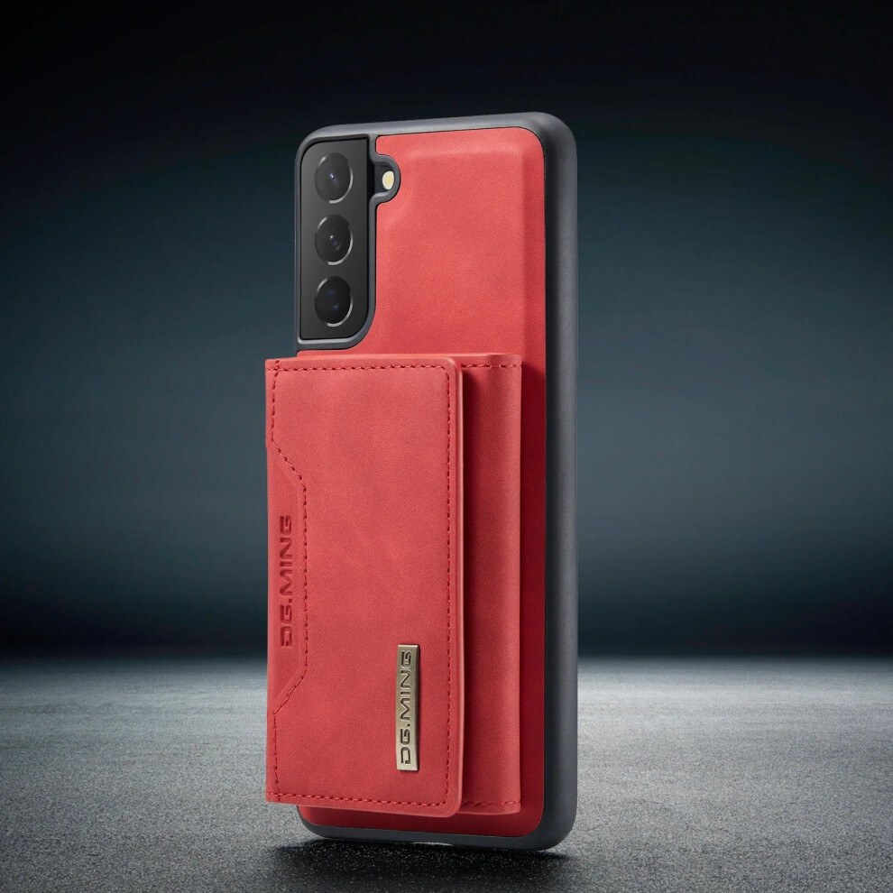(, Samsung S21fe) Magnetic Detachable Leather Wallet Phone Case For Samsung S24 S23 S22 S21 Red 3835307976454
