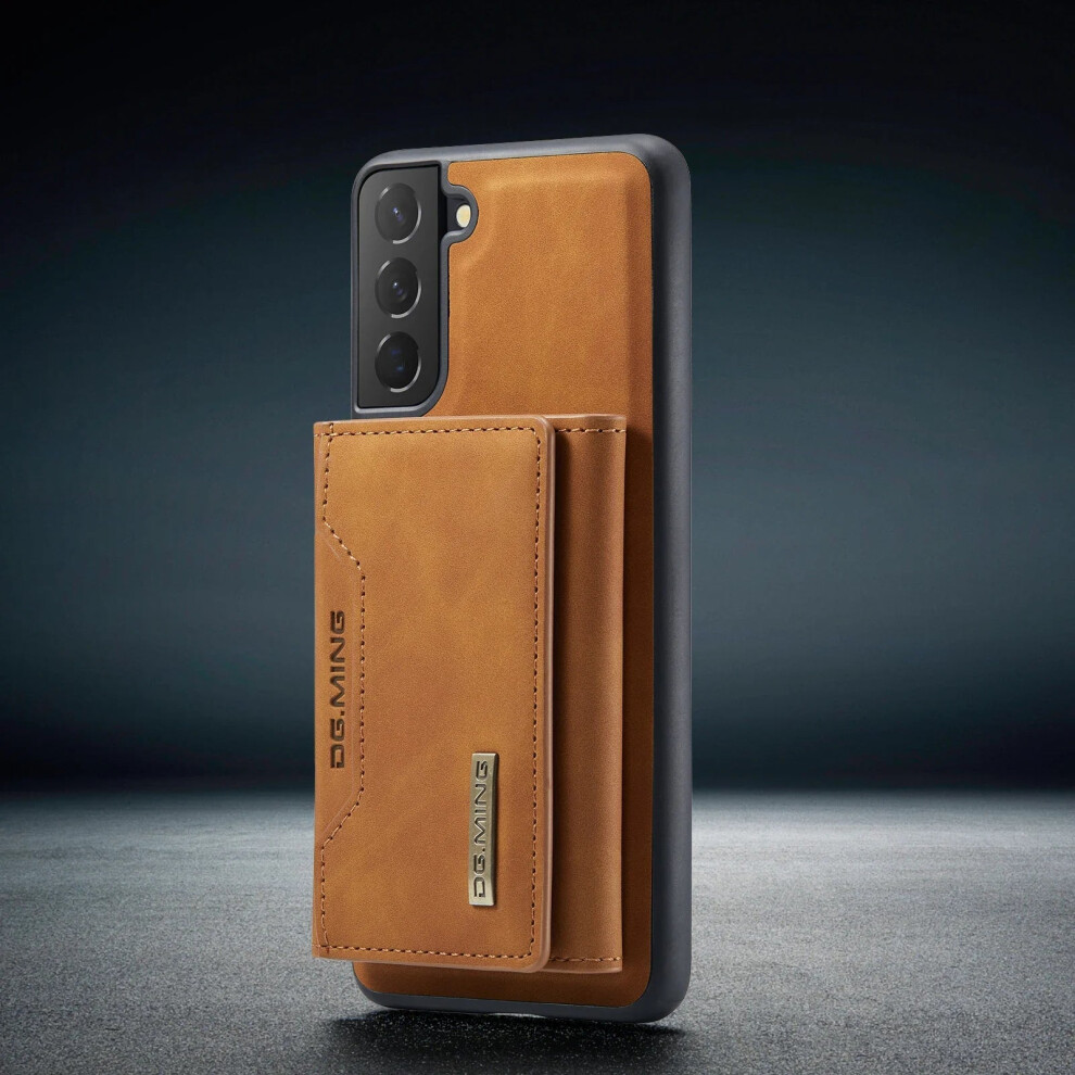(, Samsung S21fe) Magnetic Detachable Leather Wallet Phone Case For Samsung S24 S23 S22 S21 Brown 184004121975