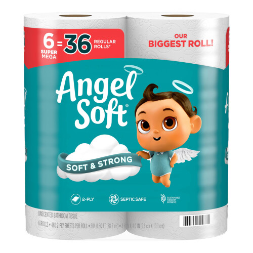 ?a?t? ??e?a? Angel Soft 6 Super Mega Rolls = 36 ?a?????? ????. ?a?a?? ?a? a??e?t??? ?a?t? ??e?a?.