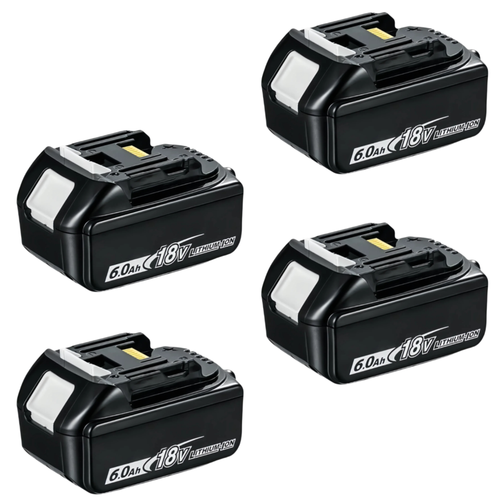 4 Pack For Makita BL1860 18V 6.0Ah Lithium-ion Battery