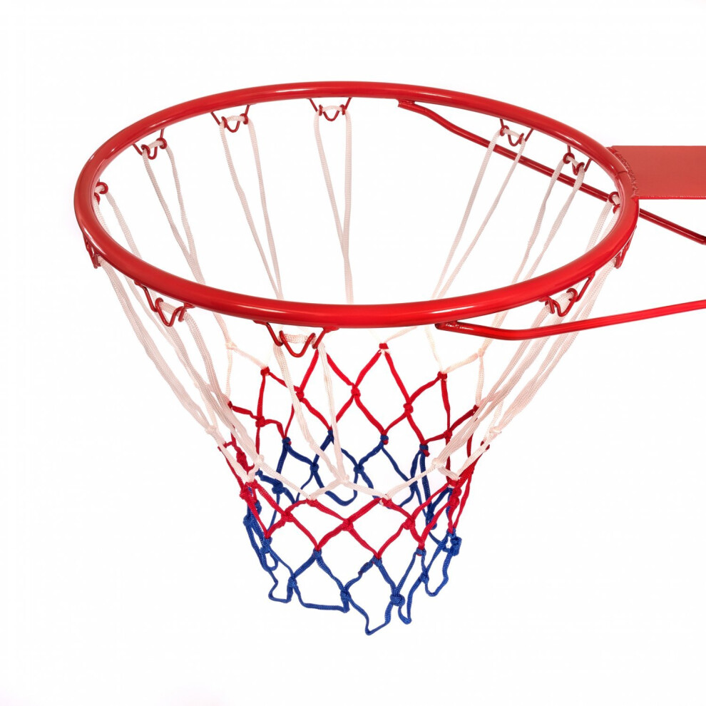 Oypla Heavy Duty Wall Mounted Full Size Red Basketball Hoop Rim and Net