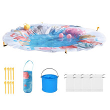 Baby Beach Pool Beach Puddle Wading Pools with Carrying Bag Waterproof Summer Outdoor Water Play Toy for Picnic Travel Vacation