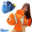 (Dory,40cm)Ανδράκι από λούτρινο Finding Nemo Dory, πλαστικό ψάρι κλόουν, παιχνίδι γούνινο, δώρο 5