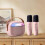 Living And Home Portable Karaoke Speaker Set with RGB Light, Pink 2
