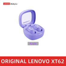 (XT62 purple) Lenovo XT62 Earphone Bluetooth 5.3 Wireless Earbuds Low Latency Headphones Mini HiFi Sport Headset With Mic HD Call
