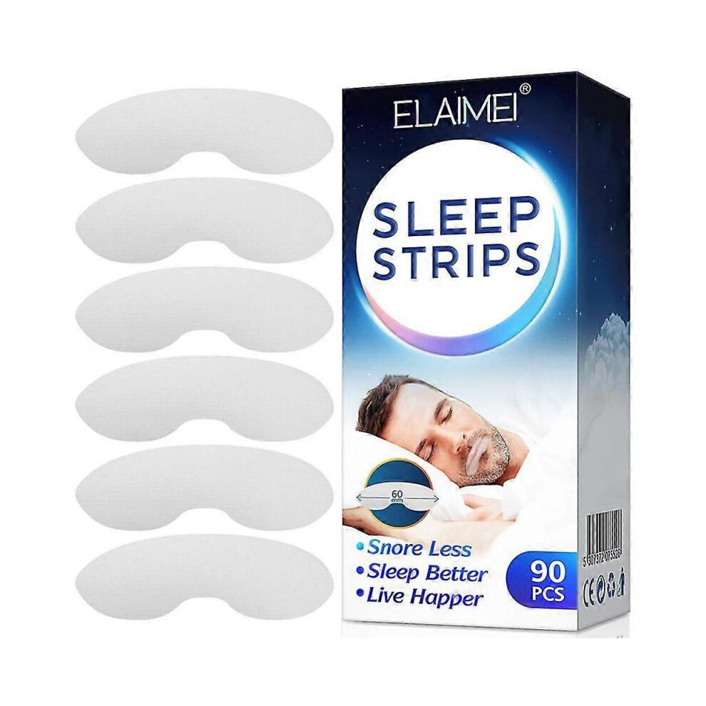 90 Packs Strips Gentle Mouth Tape Better Nose Breathing Instant Snoring Reliefs HWI