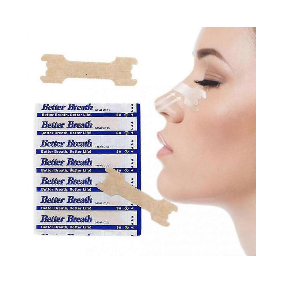 Pack Of 100 Better Breath Nasal Plasters Against Snoring, Nasal Strips ZOV