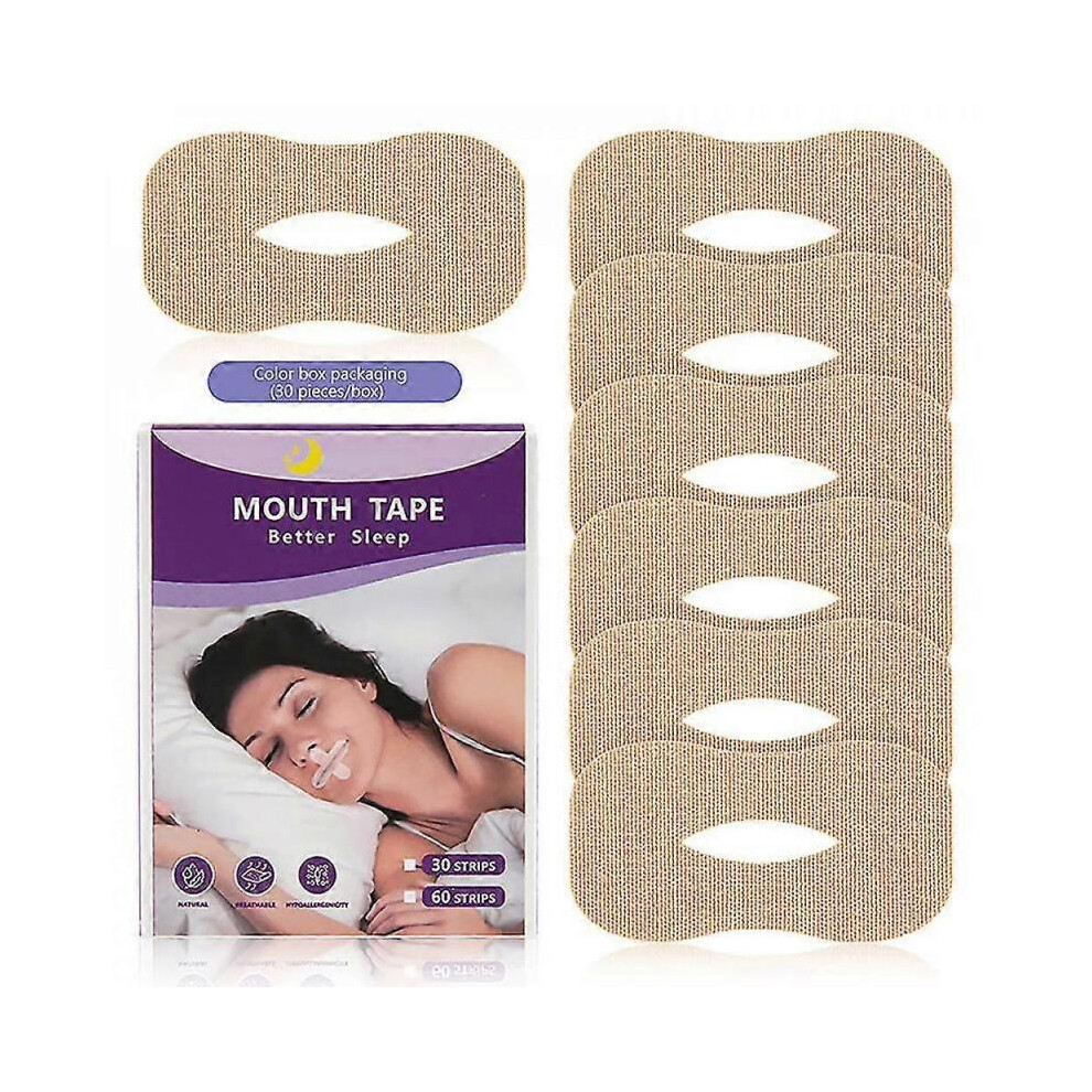 (30 Pcs Skin color) O-shaped Tape for Sleeping,Tape for Snoring,Strips for Nasal Breathing, Promote Better Nighttime Sleep Quality and Instant Snoring