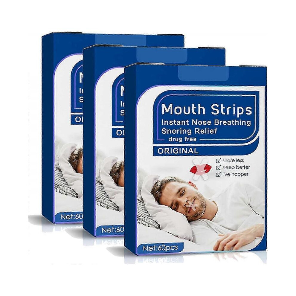 180pcs Mouth Tape for Sleeping, Transparent Gentle Sleep Strips for Mouth Breathing, Improved Nighttime Sleeping, Hypoallergic Strips