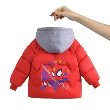 (Red, 3-4Years) Kids Boys' Coat Jacket Warm Winter Cartoon hooded