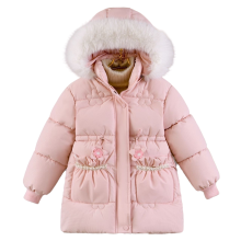 (Pink, 3-4Years) Kids Girls' Coat Parka Jacket Warm Winter Hooded