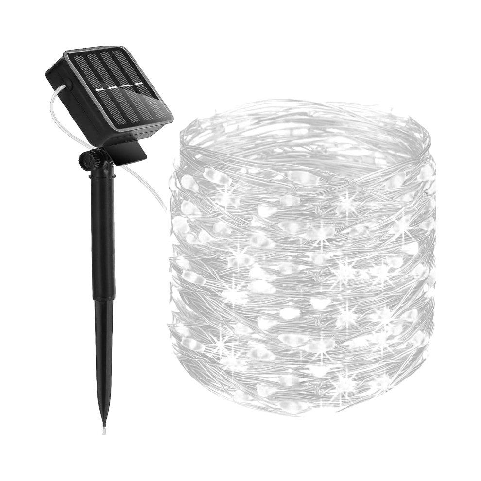 (Cool White, 7 meters 50 LEDs) Solar Power String Fairy Lights 7/12/22/32 meters 8 Twinkle Modes Waterproof Outdoor Garland Garden Decoration Lamp-image-OPC-PH5VSN2-NEW