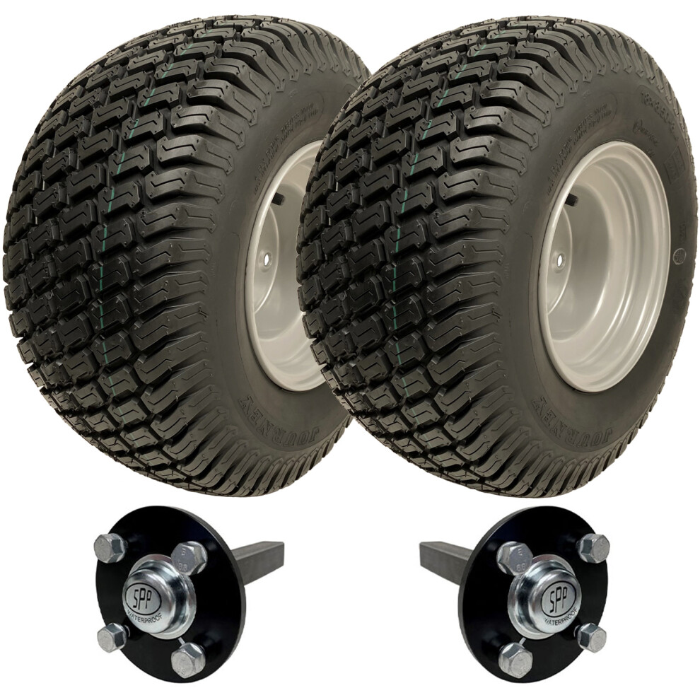 Parnells 18X8.50-8 Atv Trailer Kit Wanda P332 Grass Pattern Wheels Hub & Stub Axles 750Kg