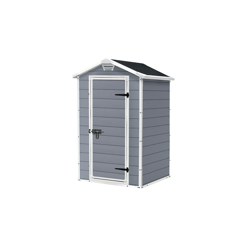 Keter Manor Garden Shed  SummerReady, Compact Outdoor Storage Solution