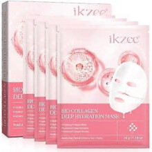 4pcs Collagen Facial Mask, Moisturizing, Anti-Aging, Reduces Wrinkles, Improves Elasticity, Revitalizing Skin, Hydrating Face Mask