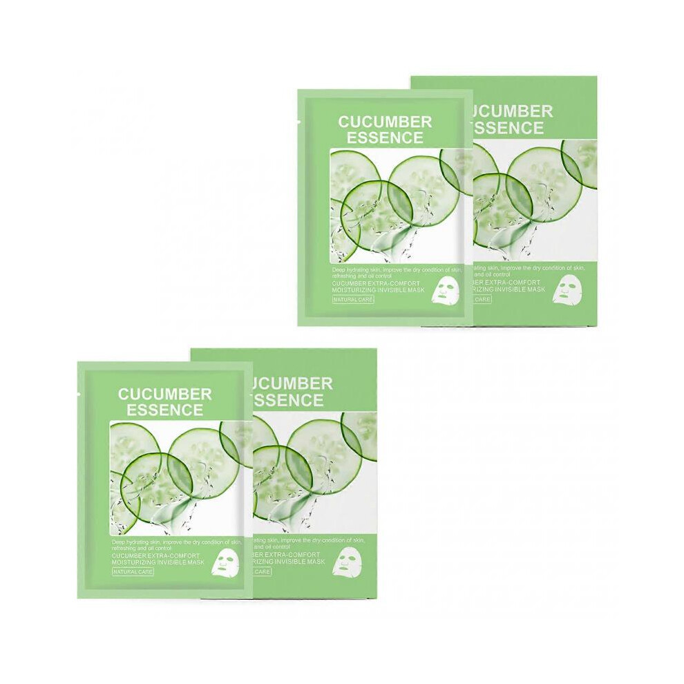 (2boxes) 5pcs Soothing Cucumber Face Mask for Sensitive Skin Deep Hydrating Refreshing Face Mask for Women