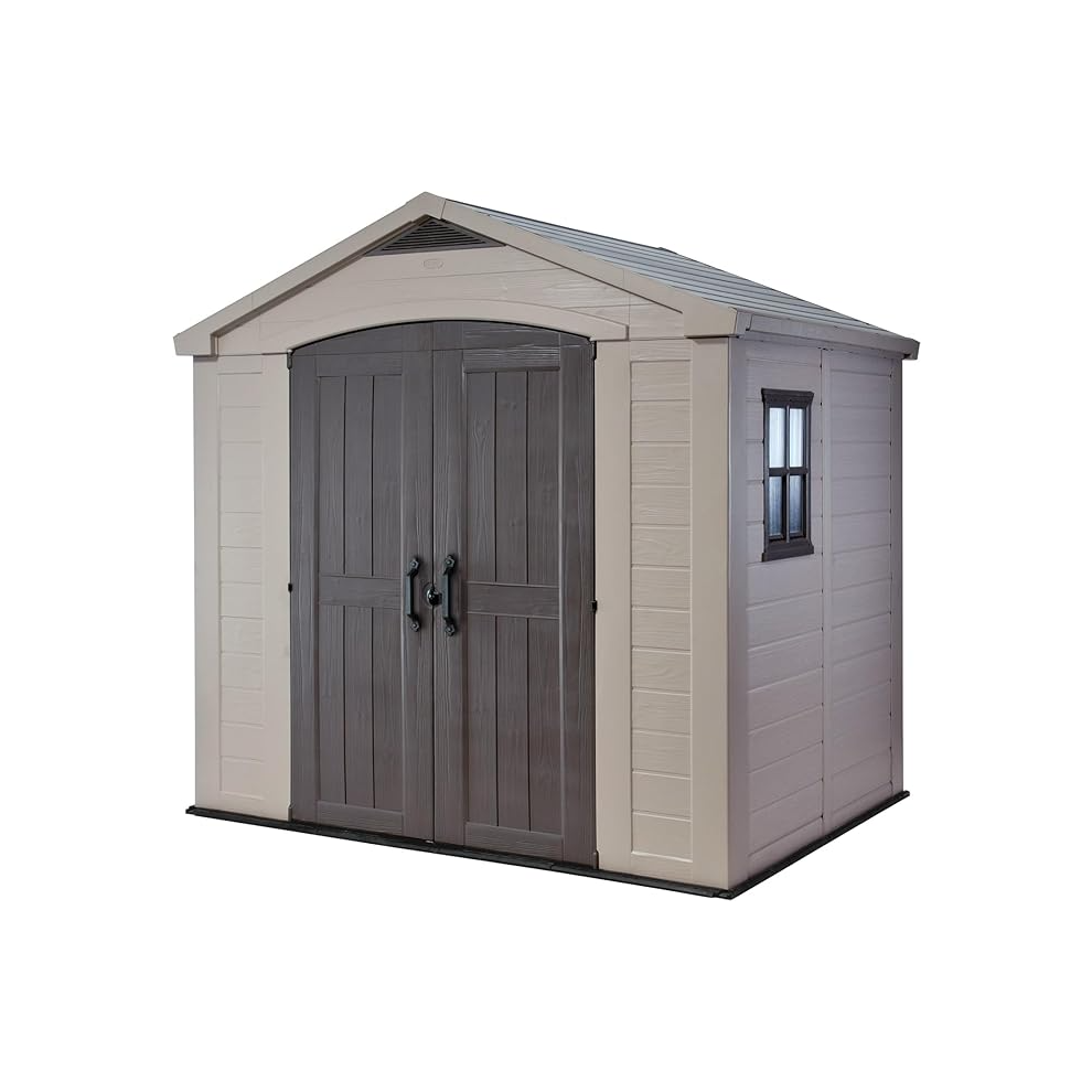 Keter Factor Outdoor Shed  Spacious, Durable Summer Storage Solution