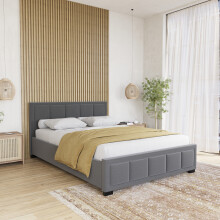 (Double, Dark Grey) Vida Designs Vanita Modern Fabric Bed UKFR