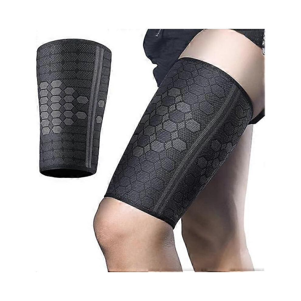 Thigh Compression Support Sleeve, 1Pcs Thigh Compression Sleeve, Hamstring Compression Sleeve for Muscle Injury and Strain Recovery