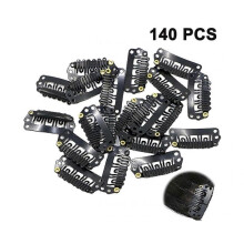 140 Piece Clips Wigs Clips U Shape Snap Clips Iron Metal Replacement Hair Clips Comb Clips for Extensions Wigs-Black