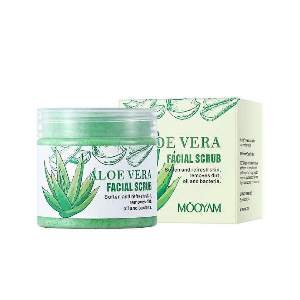 (3pcs) Aloe Vera Face Scrub Exfoliating Facial Scrubs, Brightening Exfoliator Face Wash for Remove Dirt, Face Exfoliator Scrub for Soft Smooth Skin