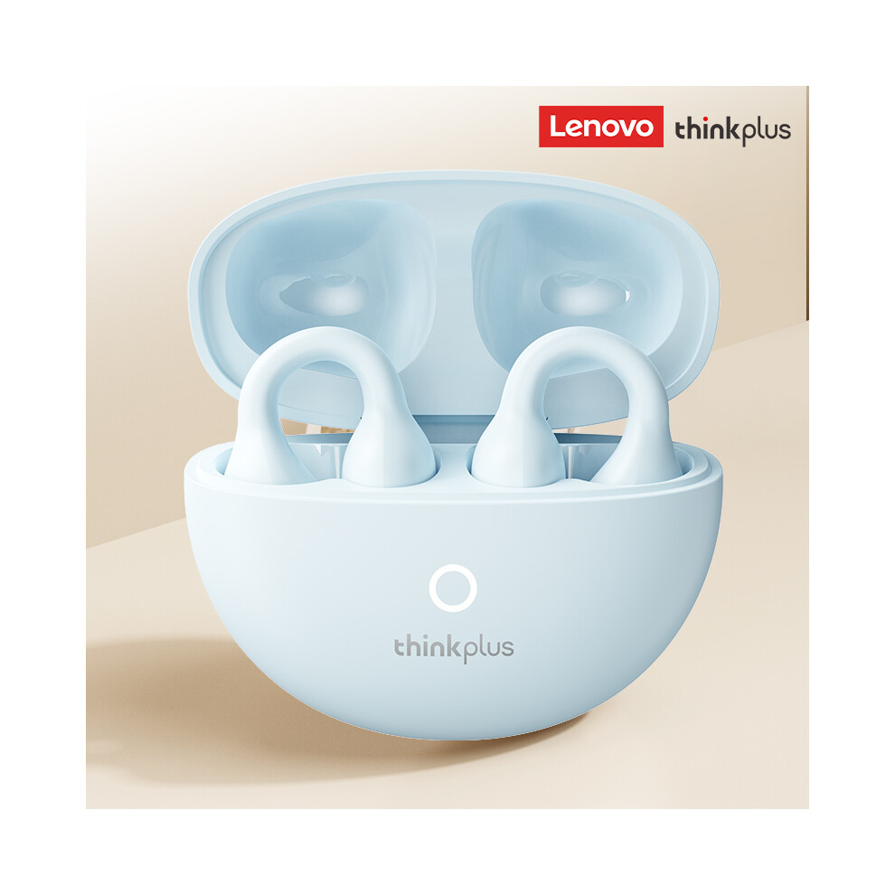(LP25 Blue) Lenovo LP25 OWS Wireless Bluetooth 5.4 Ear Clip Headphones Long Battery Life Gaming Headset HIFI Sound Earbuds With Mic-image-OPC-PH5WJMY-NEW