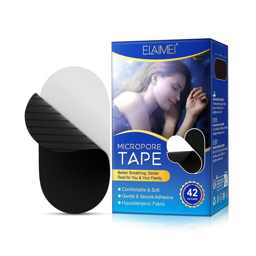 Black (Black) Anti-Snoring Patch, Closed Mouth Patch, Anti-Snoring Patch For Adults At Night, Anti-Snoring Breathing Patch