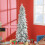 Homcom HOMCOM 6ft Flocked Pencil Christmas Tree with Auto Open, Steel Base 1