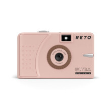 RETO Ultragroothoek en slanke herbruikbare 35mm daglichtfilmcamera - 22mm groothoeklens Focusvrij Lichtgewicht Gemakkelijk te gebruiken Pastelroze