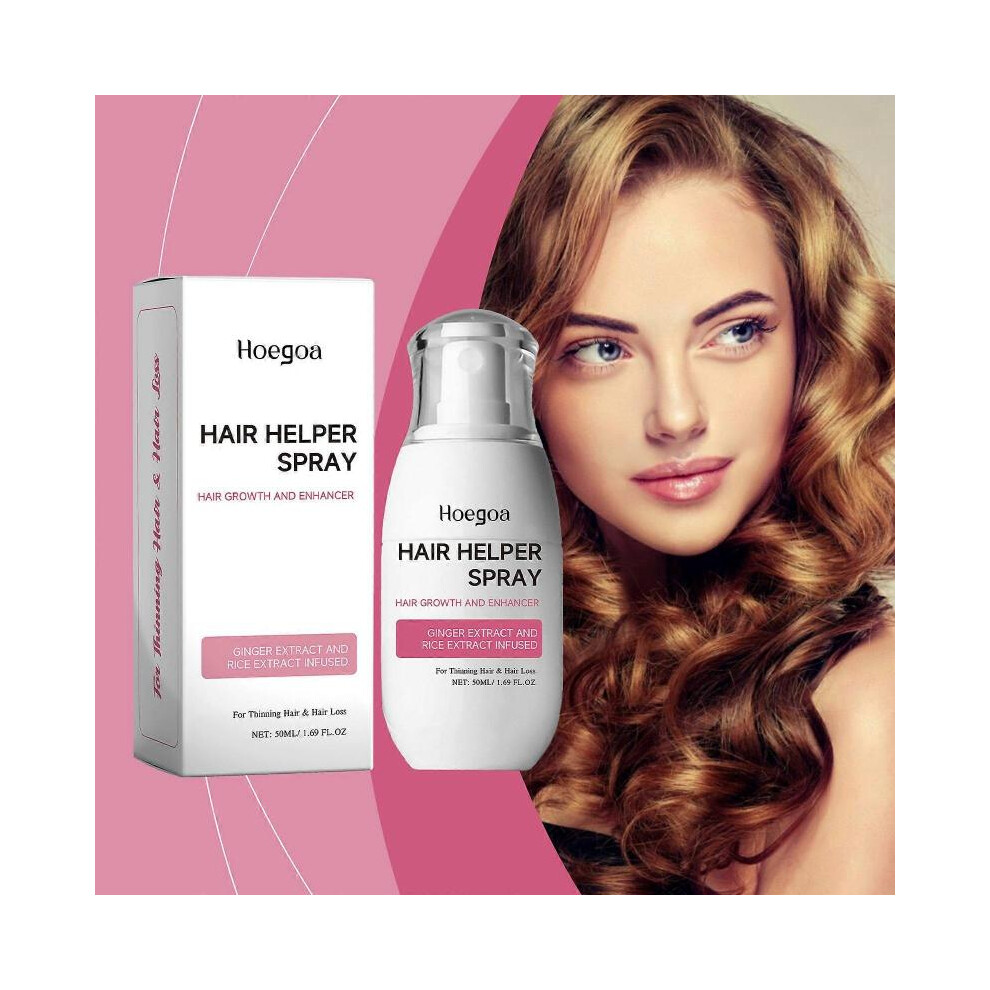 (2pcs) Hair Helper Spray, Hair Helper Growth Spray, Hair Helper Spray Biotin and Caffeine, Rice, Ginger, Castor Oil,Hair Regrowth Rice Nutri Spray, Ha