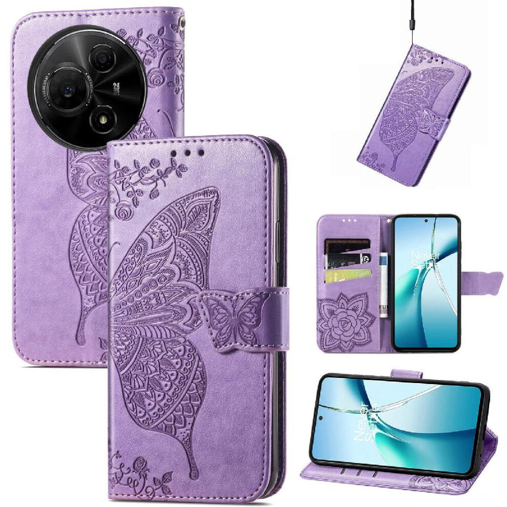 ( Violet) Flip Case For Tcl 60 Nxtpaper 4G Butterfly Wing Multi-Color Business Wallet Light 764563478019