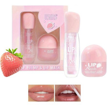 (1Pcs) Lip Balm Set Lip Plumper, Strawberry Hydrating Lip Mask Set, Clear Lip Oil Moisturize Lip balm Set, Fade Lip Lines, Non-sticky