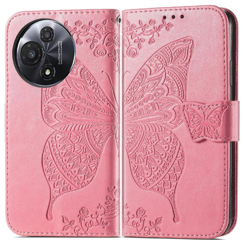(Pink) Flip Case For Tcl 60 Business Wallet Multi-Color Butterfly Wing Pink 764563478231