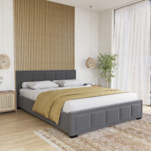 (King Size, Dark Grey) Vida Designs Vanita Modern Fabric Bed UKFR