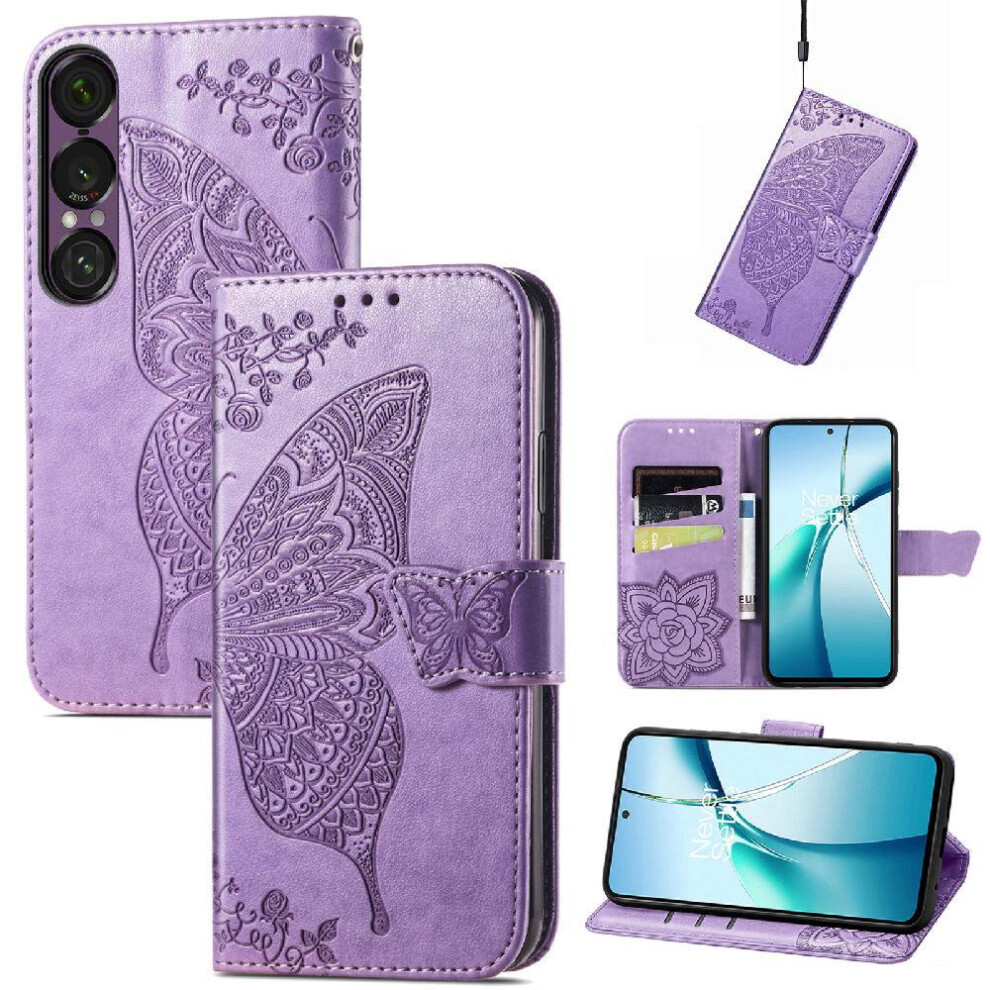 ( Violet) Flip Case For Sony Xperia 1 Vii Multi-Color Wallet Wing Business Butterfly Light 764563478279