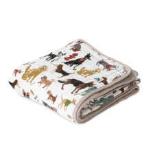 Little Unicorn - Woof Cotton Muslin Quilt Filt 100% Cotton Super Soft Babies and Toddlers Large 47 X 47 Machine Washble